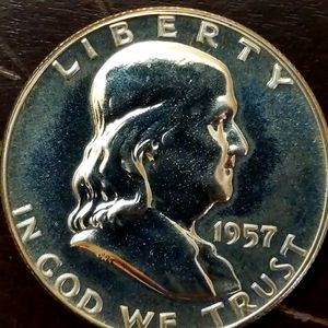 1957 Franklin Half Dollar Proof Coin